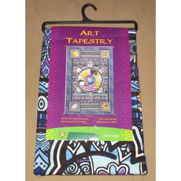 New Turtle Tapestry Sun & Moon Wall Decor Tablecloth Gift 60x90 Blue Dan Morris - Picture 2 of 2